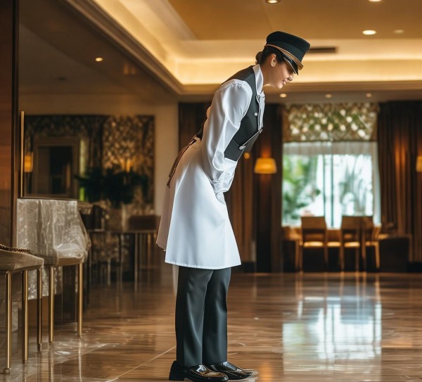 酒店服务鞠躬礼仪,文明服务,服务意识